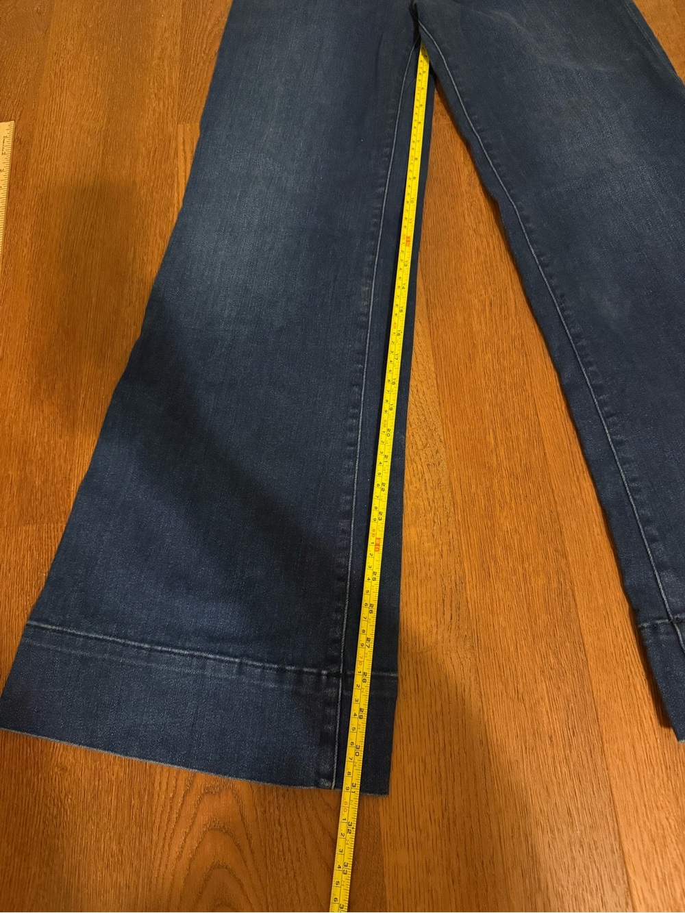 Anthropologie Maeve Corseted High Rise Wide Leg Trouser Jeans Size 28 31" Inseam - Picture 9 of 9